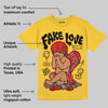 Yellow Collection DopeSkill Gold T-shirt New Fake Love Graphic