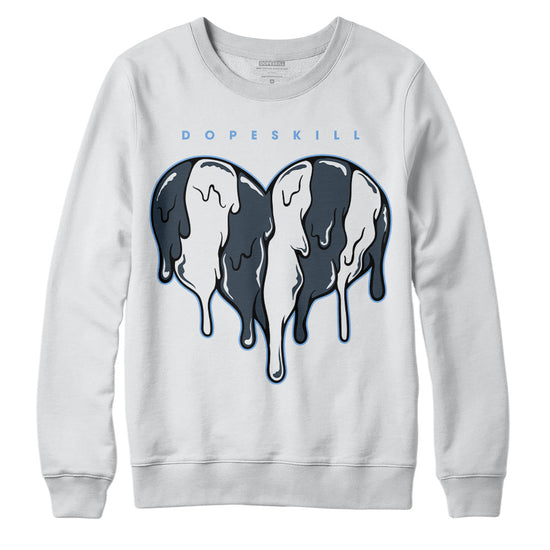 Jordan 6 Midnight Navy DopeSkill Sweatshirt Slime Drip Heart Graphic Streetwear