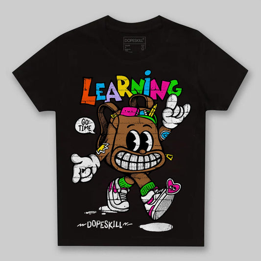 Black and White Sneakers DopeSkill Toddler Kids T-shirt Learning Graphic Streetwear - Black