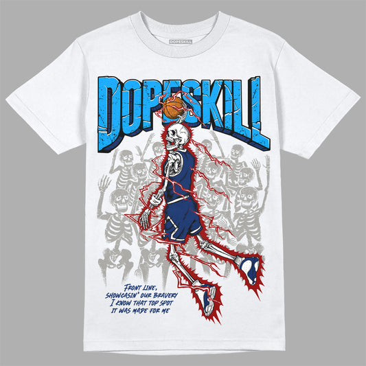 Jordan 13 Retro French Blue DopeSkill T-Shirt Thunder Dunk Graphic Streetwear 