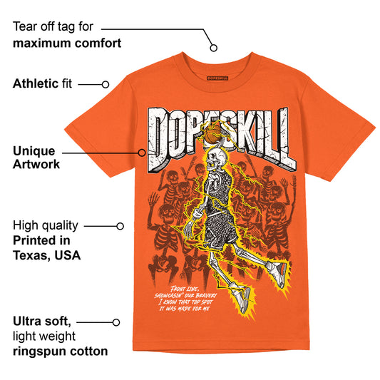 Georgia Peach 3s DopeSkill Orange T-shirt Thunder Dunk Graphic