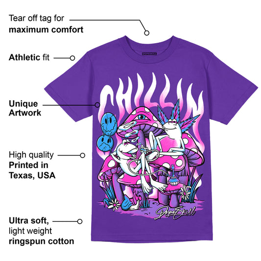 Dunk Purple Championship Court White DopeSkill Purple T-shirt Chillin Graphic