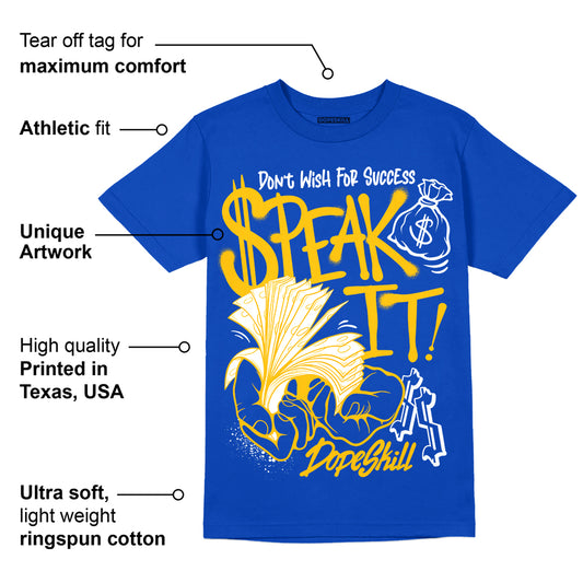 Royal Blue Collection DopeSkill Royal Blue T-shirt Speak It Graphic