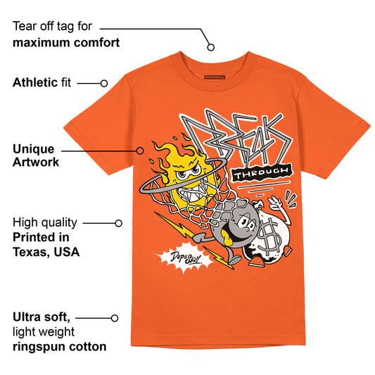 Georgia Peach 3s DopeSkill Orange T-shirt Break Through Graphic