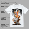 Orange Black White DopeSkill T-Shirt Stay High Graphic