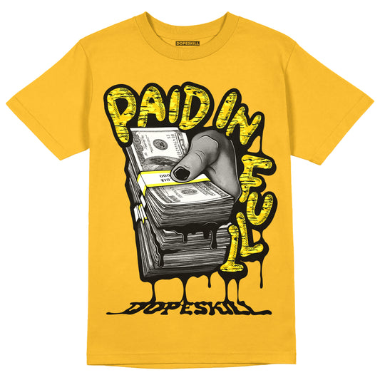 Taxi Yellow Black 8s DopeSkill Taxi T-shirt Paid In Full Graphic