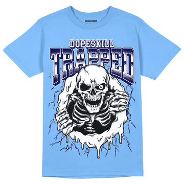 AJ 6 University Blue DopeSkill University Blue T-Shirt Trapped Halloween Graphic