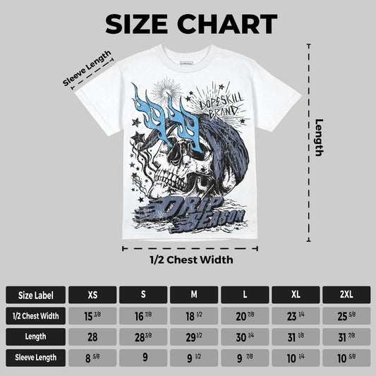 Diffused Blue 11s DopeSkill Oversize Print T-Shirt Drip Season Graphic