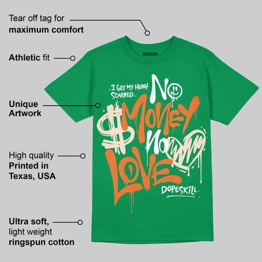 SP Nina Chanel Abney Bicoastal 3s DopeSkill Green T-shirt No Money No Love Typo Graphic