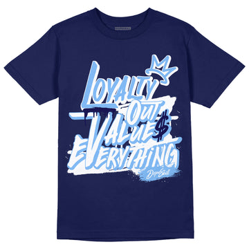 AJ 6 University Blue DopeSkill College Navy T-Shirt LOVE Graphic