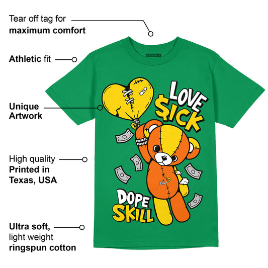 Green Collection DopeSkill Green T-shirt Love Sick Graphic