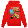 Red Sneakers DopeSkill Red Hoodie Sweatshirt Break Through Graphic Streetwear