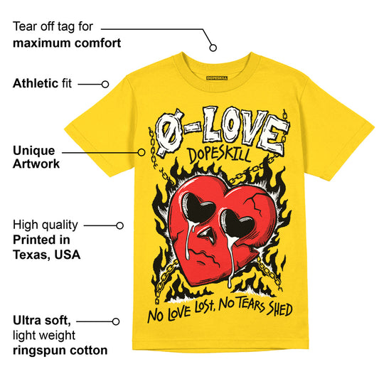 Yellow Collection DopeSkill Gold T-shirt Crying Heart Graphic