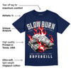 Midnight Navy 3s DopeSkill Navy T-shirt Slow Burn Graphic