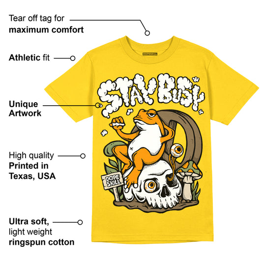 Vivid Sulfur 4s DopeSkill Yellow T-shirt Stay Busy Graphic