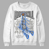 Jordan 12 Stealth DopeSkill Sweatshirt Thunder Dunk Graphic Streetwear - White 