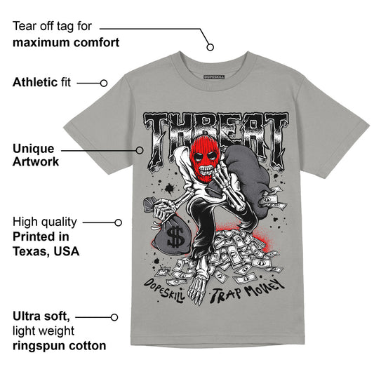 Wet Cement 4s DopeSkill Grey T-shirt Threat Graphic