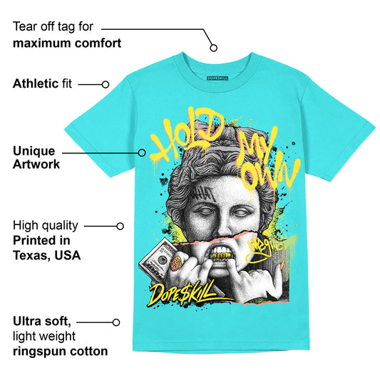 Cyan Burst 9060 DopeSkill Virtual Blue T-Shirt Hold My Own Graphic