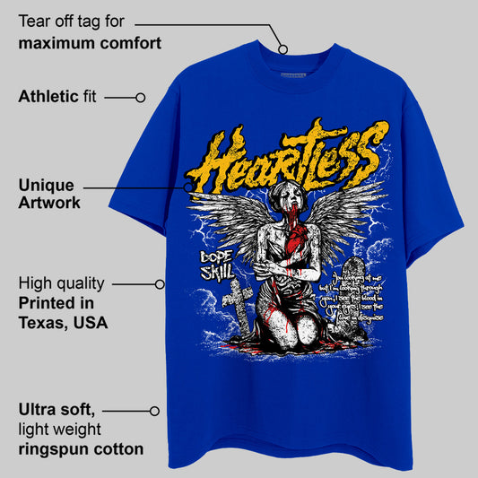 Royal Blue Collection DopeSkill Royal Blue T-shirt Heartless Graphic