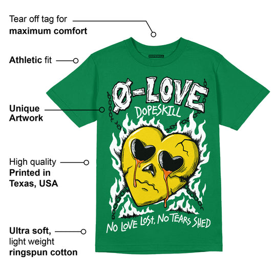 Green Collection DopeSkill Green T-shirt Crying Heart Graphic