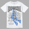 Jordan 12 Retro Stealth DopeSkill T-Shirt Thunder Dunk Graphic Streetwear - White 