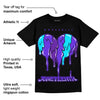 Aqua 6s DopeSkill T-Shirt Juneteenth Heart Graphic