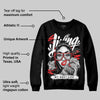 Black and White Collection DopeSkill Sweatshirt Living My Best Life Graphic