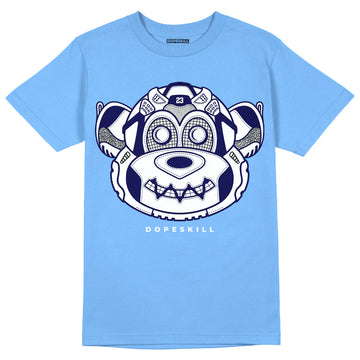 AJ 6 University Blue DopeSkill University Blue T-Shirt Monk Graphic