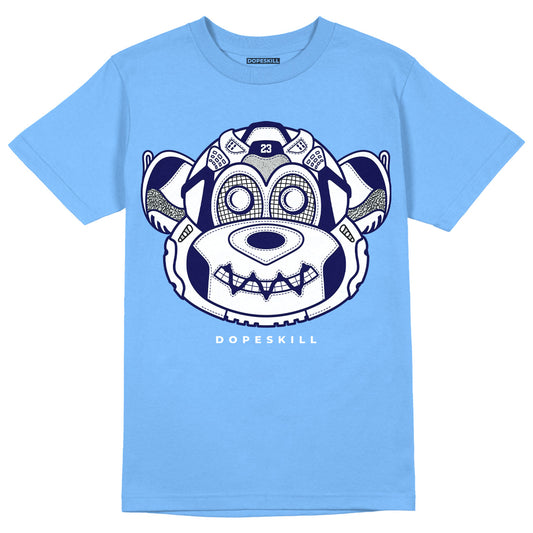 AJ 6 University Blue DopeSkill University Blue T-Shirt Monk Graphic