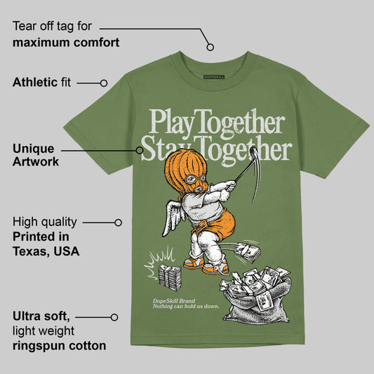 Olive 5s DopeSkill Olive T-shirt Play together, Stay together Graphic