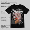 Leather Curb Glitter Pale Pink DopeSkill T-Shirt Never Stop Hustling Graphic