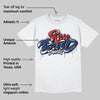 White and Midnight Navy 6s DopeSkill T-Shirt Rare Breed Type Graphic