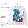 Military Blue 4s DopeSkill Sweatshirt Broken Heart Graphic