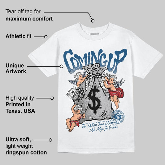 French Blue 12s DopeSkill T-Shirt Money Bag Coming Up Graphic