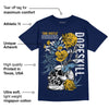 First In Flight 1s DopeSkill Navy T-shirt Side Hustle Graphic