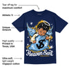 First In Flight 1s DopeSkill Navy T-shirt Heaven Sent Graphic