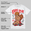 Red Cement 4S DopeSkill T-Shirt New Fake Love Graphic