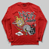 Jordan 11 “Bred Velvet” DopeSkill Red Long Sleeve T-Shirt Break Through Graphic Streetwear