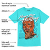 Dunk Dolphins DopeSkill Tahiti Blue T-shirt Never Stop Hustling Graphic