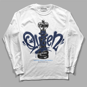 Jordan 5 SE “Georgetown” DopeSkill Long Sleeve T-Shirt Queen Chess Graphic Streetwear - White 