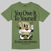 Olive Sneakers DopeSkill Olive T-Shirt Owe It To Yourself Graphic Streetwear