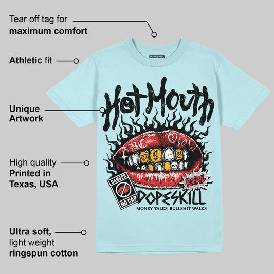 Dunk Glacier Blue DopeSkill Chambray T-shirt Hot Mouth Graphic