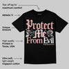 Leather Curb Glitter Pale Pink DopeSkill T-Shirt Protect Me From Evil Graphic