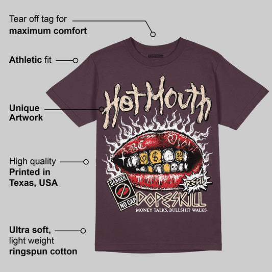 Phantom 4s DopeSkill Maroon T-shirt Hot Mouth Graphic