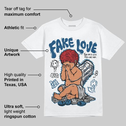 French Blue 12s DopeSkill T-Shirt False Love Graphic