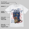 White and Midnight Navy 6s DopeSkill T-Shirt Never Stop Hustling Graphic