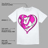 Dunk Low Active Fuchsia DopeSkill T-Shirt Heart AJ 1 Graphic