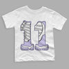 Pure Violet 11s Low DopeSkill Toddler Kids T-shirt No.11 Graphic