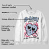 Denim Pink Glow 3s DopeSkill Sweatshirt Crying Heart Graphic