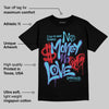 Aqua 8s DopeSkill T-Shirt No Money No Love Typo Graphic